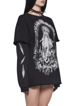 Widow Tops|Plus*Sacred Sin Long Sleeve Tee