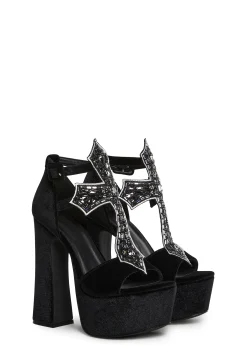 Widow Platforms|Heels*Sacred Vigil Platform Heels