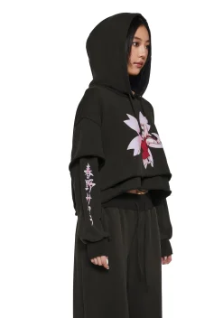 Dolls Kill x NARUTO SHIPPUDEN Outerwear|Sweatshirts & Hoodies*Sakura Cropped Hoodie