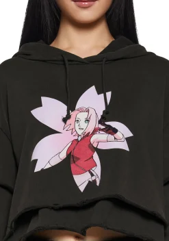 Dolls Kill x NARUTO SHIPPUDEN Outerwear|Sweatshirts & Hoodies*Sakura Cropped Hoodie
