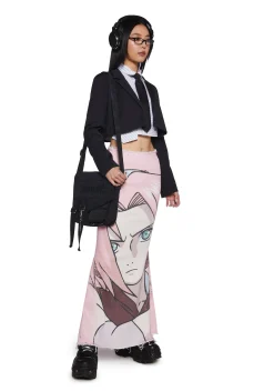 Dolls Kill x NARUTO SHIPPUDEN Bottoms|Skirts*Sakura Denim Maxi Skirt