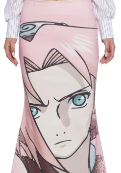 Dolls Kill x NARUTO SHIPPUDEN Bottoms|Skirts*Sakura Denim Maxi Skirt