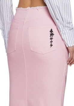 Dolls Kill x NARUTO SHIPPUDEN Bottoms|Skirts*Sakura Denim Maxi Skirt