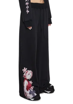 Dolls Kill x NARUTO SHIPPUDEN Bottoms|Pants*Sakura Wide Leg Sweatpants