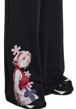 Dolls Kill x NARUTO SHIPPUDEN Bottoms|Pants*Sakura Wide Leg Sweatpants