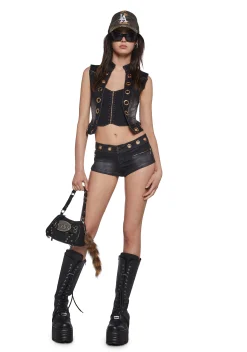Generation Kiss Bottoms|Shorts*Sasha Grommet Micro Shorts
