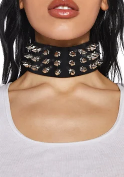x_ATVT Jewelry*Sass Status Spiked Choker