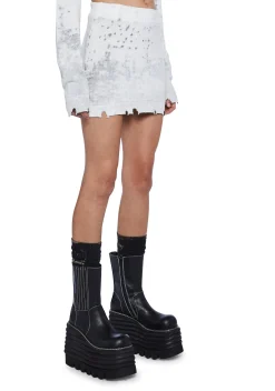Current Mood Bottoms|Skirts*Sassy Views Distressed Mini Skirt