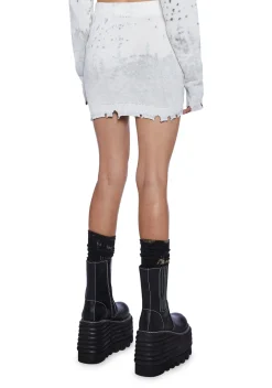Current Mood Bottoms|Skirts*Sassy Views Distressed Mini Skirt
