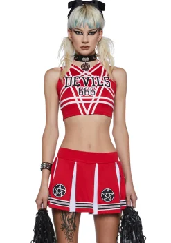Trickz N' Treatz Plus*Satan's Cheerleader Costume Set