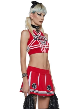Trickz N' Treatz Plus*Satan's Cheerleader Costume Set