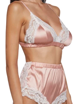 Current Mood Lingerie*Satin Bombshell Lounge Set