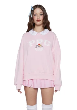 Dolls Kill x The Powerpuff Girls Outerwear|Sweatshirts & Hoodies*Saving The Daze Collar Sweatshirt
