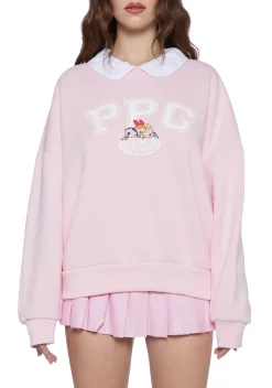 Dolls Kill x The Powerpuff Girls Outerwear|Sweatshirts & Hoodies*Saving The Daze Collar Sweatshirt