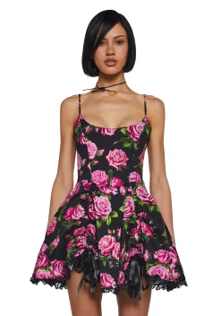 Sugar Thrillz Dresses|Mini Dresses*Scandal Sheet Mini Dress - Black Floral