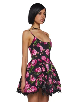 Sugar Thrillz Dresses|Mini Dresses*Scandal Sheet Mini Dress - Black Floral