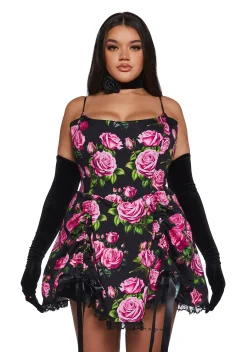 Sugar Thrillz Dresses|Mini Dresses*Scandal Sheet Mini Dress - Black Floral