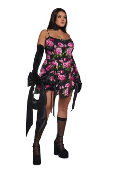 Sugar Thrillz Dresses|Mini Dresses*Scandal Sheet Mini Dress - Black Floral