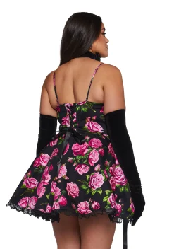 Sugar Thrillz Dresses|Mini Dresses*Scandal Sheet Mini Dress - Black Floral