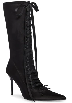 Widow Boots*Scandalous Seduction Heeled Boots - Black
