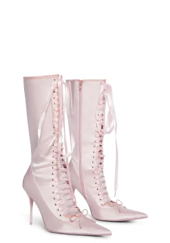 Sugar Thrillz Boots*Scandalous Seduction Heeled Boots - Pink