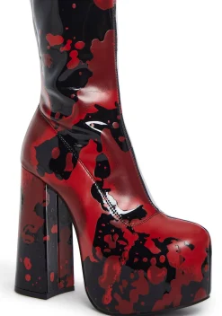 Trickz N' Treatz Boots*Scream Queen Gogo Boots - Black