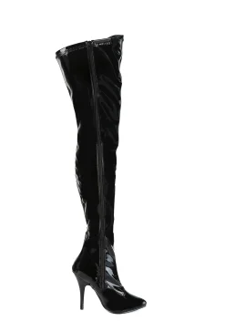 Pleaser Boots*Seduce-3000 Patent Thigh High Boots