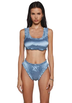 Current Mood Lingerie|Plus*Seductive Vixen Lingerie Set - Blue