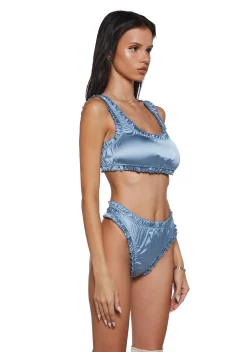 Current Mood Lingerie|Plus*Seductive Vixen Lingerie Set - Blue