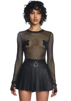 Current Mood Tops|Plus*See Thru Me Fishnet Top