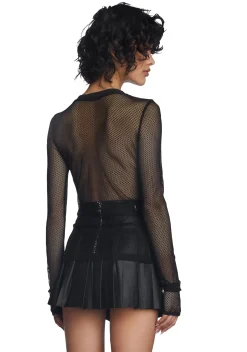 Current Mood Tops|Plus*See Thru Me Fishnet Top