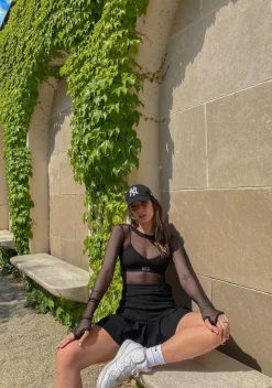 Current Mood Tops|Plus*See Thru Me Fishnet Top