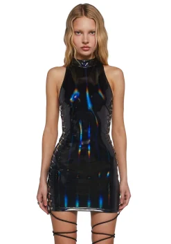 Club Exx Dresses|Plus*Sensory Escapade Bodycon Dress - Holo