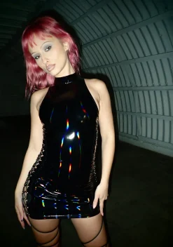 Club Exx Dresses|Plus*Sensory Escapade Bodycon Dress - Holo