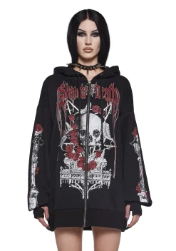 Widow Outerwear|Sweatshirts & Hoodies*Shadow Of Death Zip-Up Hoodie