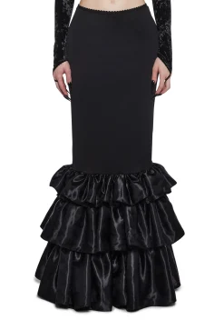 Widow Bottoms|Skirts*Shadowed Grandeur Bustle Maxi Skirt