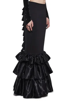 Widow Bottoms|Skirts*Shadowed Grandeur Bustle Maxi Skirt