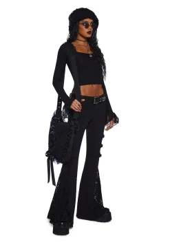 Widow Tops*Shadowed Heart Long Sleeve Top