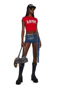 Generation Kiss Bottoms|Skirts*Shannon Wrap Belt Skirt - Denim