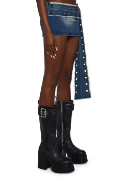 Generation Kiss Bottoms|Skirts*Shannon Wrap Belt Skirt - Denim