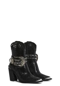 BOY Club Exx Boots|Cowboy Boots*Sharp Sheriff Shine Cowboy Boots - Black