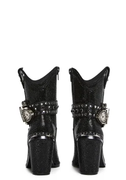BOY Club Exx Boots|Cowboy Boots*Sharp Sheriff Shine Cowboy Boots - Black