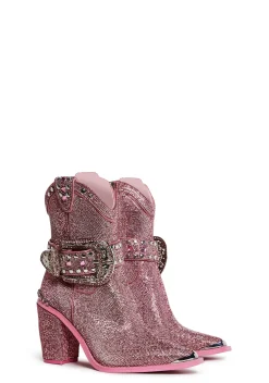 BOY Club Exx Boots|Cowboy Boots*Sharp Sheriff Shine Cowboy Boots - Pink