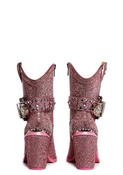 BOY Club Exx Boots|Cowboy Boots*Sharp Sheriff Shine Cowboy Boots - Pink