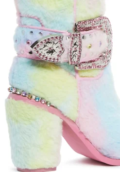 BOY Club Exx Boots|Cowboy Boots*Sharp Sheriff Shine Cowboy Boots - Faux Fur