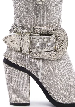 BOY Club Exx Boots|Cowboy Boots*Sharp Sheriff Shine Cowboy Boots - Silver