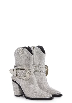 BOY Club Exx Boots|Cowboy Boots*Sharp Sheriff Shine Cowboy Boots - Silver