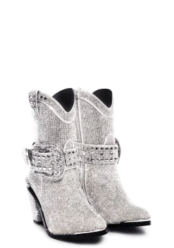 BOY Club Exx Boots|Cowboy Boots*Sheriff Shine Cowboy Boots - Silver