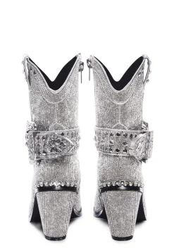 BOY Club Exx Boots|Cowboy Boots*Sheriff Shine Cowboy Boots - Silver
