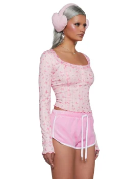 Sugar Thrillz Tops*She's A Legacy Pointelle Long Sleeve Top
